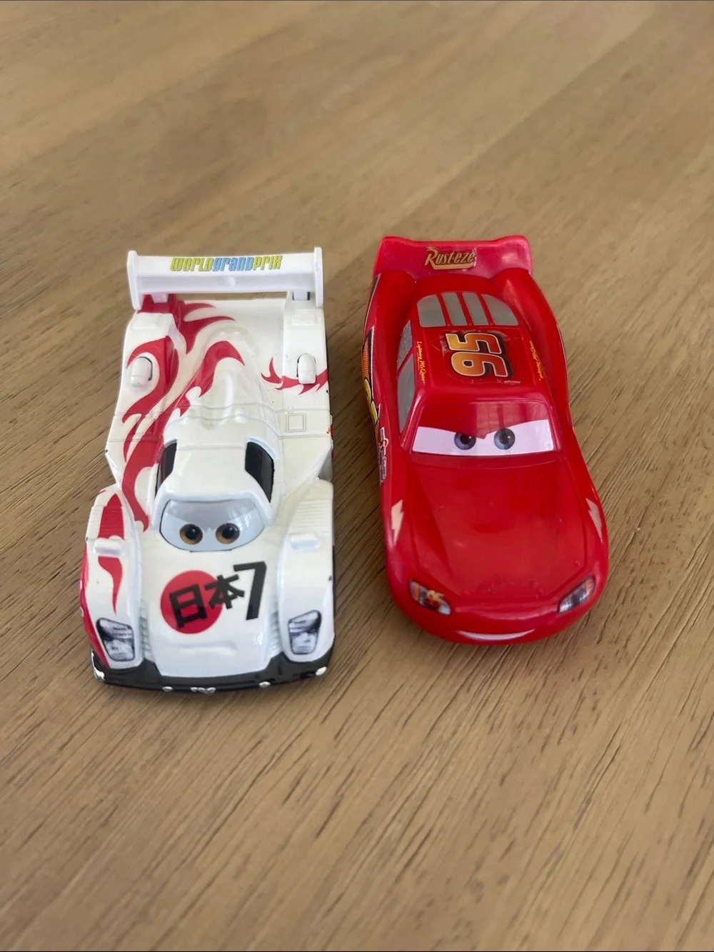Disney Pixar Cars Lightening McQueen & Shu Todoroki Mattel Loose Grand Prix